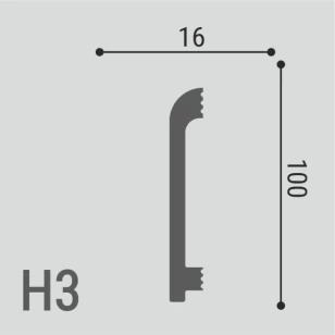 Плинтус напольный Де Багет XPS POLYMER Н 3 100/16