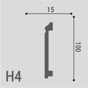 Плинтус напольный Де Багет XPS POLYMER Н 4 100/15