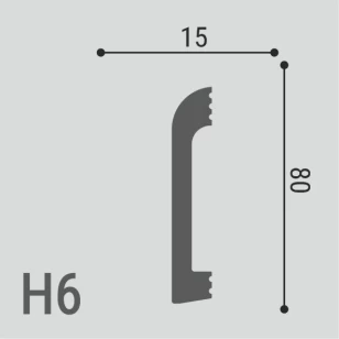 Плинтус напольный Де Багет XPS POLYMER Н 6 80/15