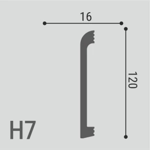 Плинтус напольный Де Багет XPS POLYMER Н 7 120/16