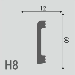 Плинтус напольный Де Багет XPS POLYMER Н 8 60/12