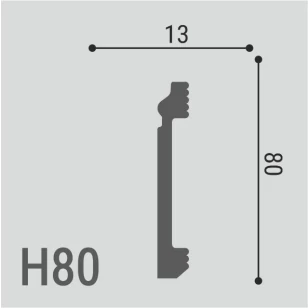 Плинтус напольный Де Багет XPS POLYMER Н 80 80/13