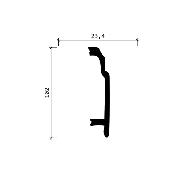 Плинтус напольный Decor-Dizayn DD102 Плинтус напольный Decor-Dizayn DD102