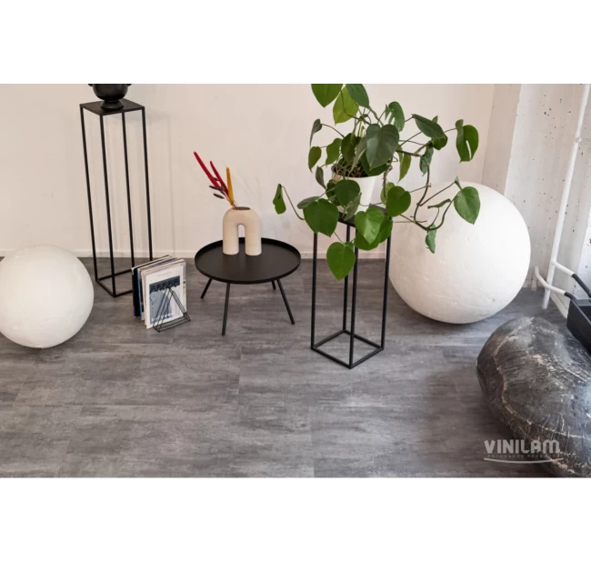 Виниловый ламинат Vinilam  Ceramo Glue Цемент Серый 71616 Виниловый ламинат Vinilam  Ceramo Glue Цемент Серый 71616