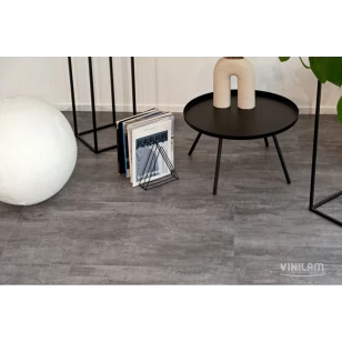 Кварц-виниловый пол Vinilam Ceramo Glue Цемент Серый 71616