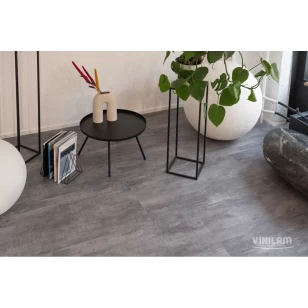 Кварц-виниловый пол Vinilam Ceramo Glue Цемент Серый 71616