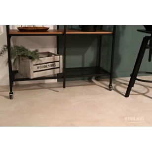 Кварц-виниловый пол Vinilam Ceramo Glue Бетон Белый 71615