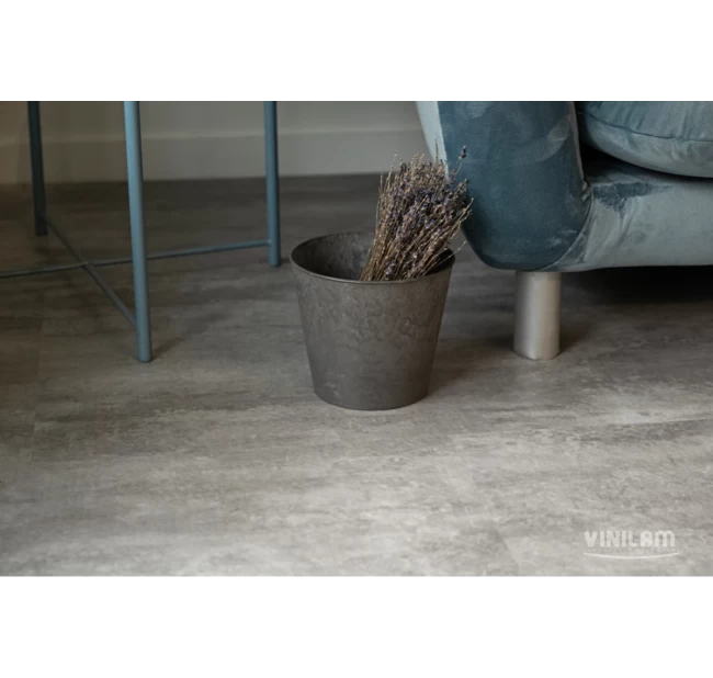Виниловый ламинат Vinilam Ceramo Stone Glue Цемент Светлый 71614 Виниловый ламинат Vinilam Ceramo Stone Glue Цемент Светлый 71614