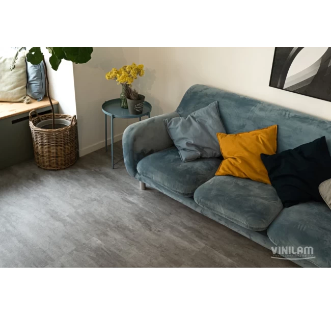 Виниловый ламинат Vinilam Ceramo Stone Glue Цемент Светлый 71614 Виниловый ламинат Vinilam Ceramo Stone Glue Цемент Светлый 71614