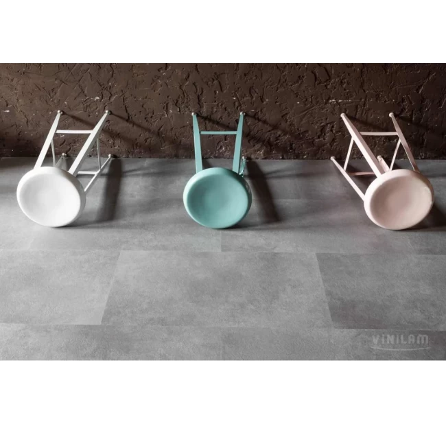 Виниловый ламинат Vinilam Ceramo Stone Цемент 61609 Виниловый ламинат Vinilam Ceramo Stone Цемент 61609
