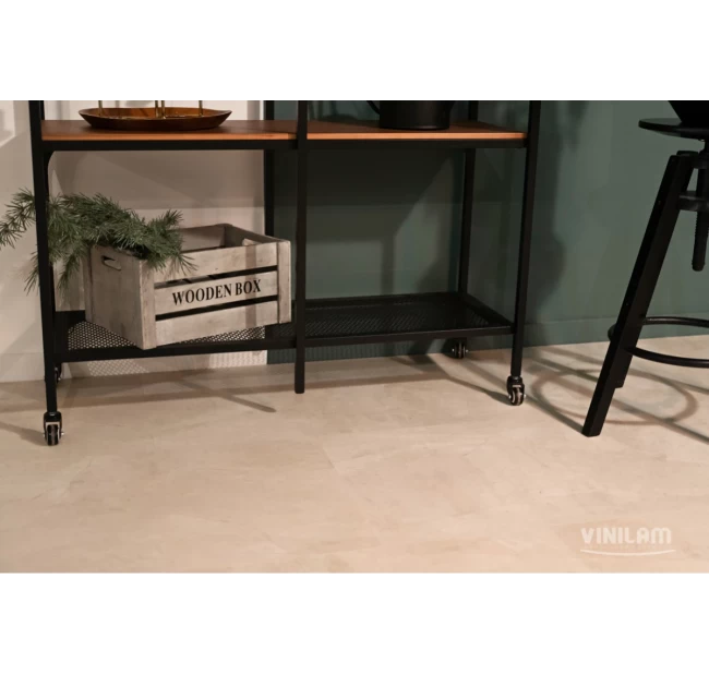 Виниловый ламинат Vinilam Ceramo Stone Бетон Белый 71615 Виниловый ламинат Vinilam Ceramo Stone Бетон Белый 71615