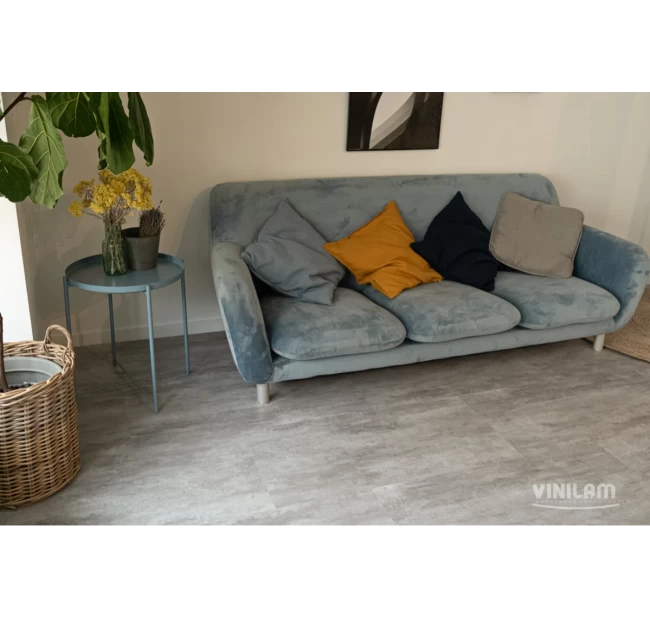 Виниловый ламинат Vinilam Ceramo Stone Цемент Светлый 71614 Виниловый ламинат Vinilam Ceramo Stone Цемент Светлый 71614