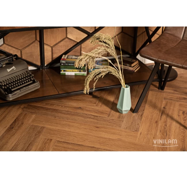 Виниловый ламинат Vinilam Herringbone Паркет Де Вилль IS11210 Виниловый ламинат Vinilam Herringbone Паркет Де Вилль IS11210