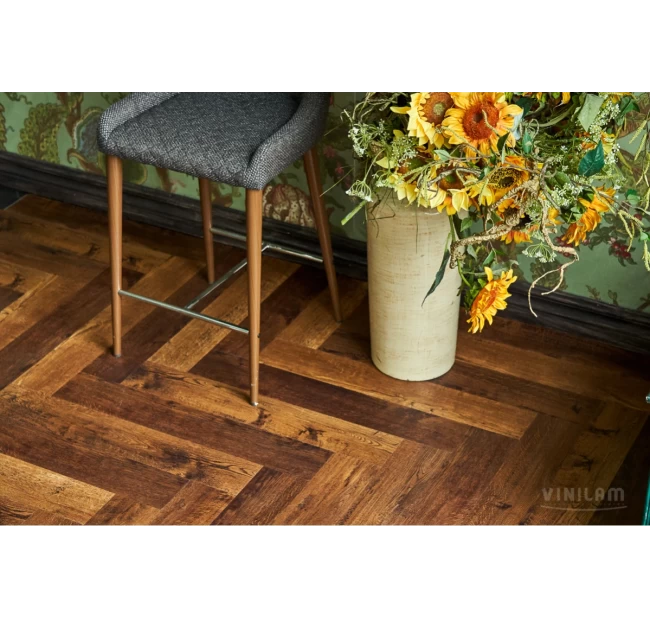 Виниловый ламинат Vinilam Herringbone Паркет Парижский IS11155 Виниловый ламинат Vinilam Herringbone Паркет Парижский IS11155