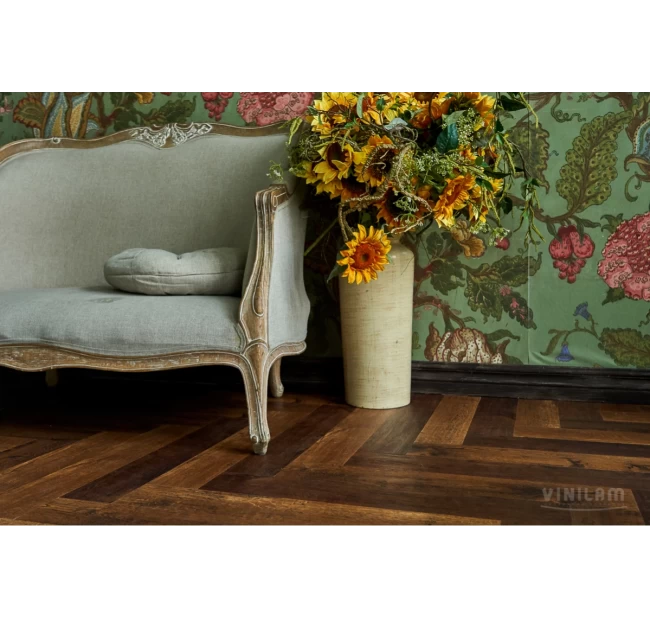 Кварц-виниловый пол Vinilam Herringbone Glue Паркет Парижский GD11155 Кварц-виниловый пол Vinilam Herringbone Glue Паркет Парижский GD11155