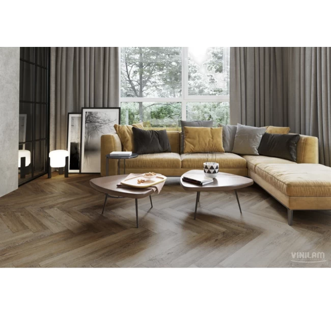 Виниловый ламинат Vinilam Herringbone Паркет Тусон IS11377 Виниловый ламинат Vinilam Herringbone Паркет Тусон IS11377
