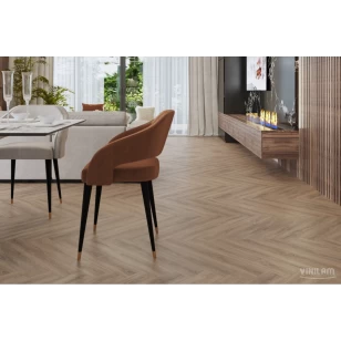 Виниловый ламинат Vinilam Herringbone Паркет Монпелье IS11355