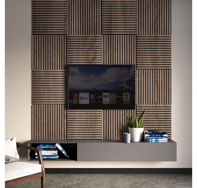 Реечная панель акустическая Stella Standart Дуб Винтаж 600x600 Реечная панель акустическая Stella Standart Дуб Винтаж 600x600