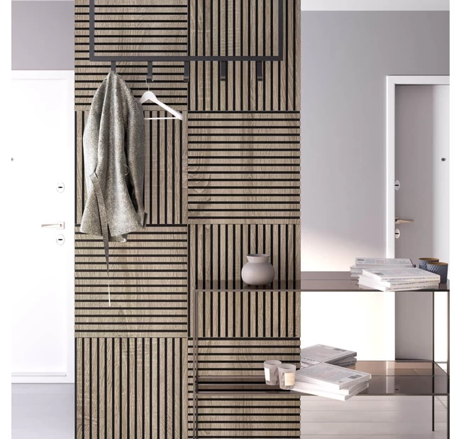 Реечная панель акустическая Stella Standart Дуб Винтаж 600x600 Реечная панель акустическая Stella Standart Дуб Винтаж 600x600