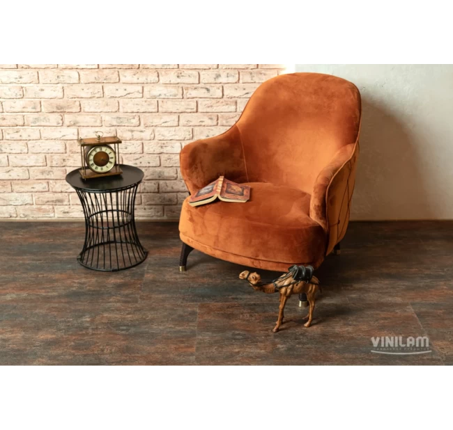 Виниловый ламинат Vinilam Ceramo Stone Glue Керамическая Сталь 71716 Виниловый ламинат Vinilam Ceramo Stone Glue Керамическая Сталь 71716