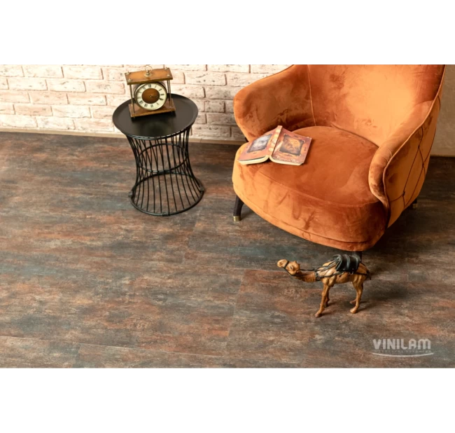 Виниловый ламинат Vinilam Ceramo Stone Glue Керамическая Сталь 71716 Виниловый ламинат Vinilam Ceramo Stone Glue Керамическая Сталь 71716