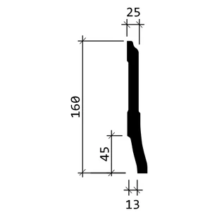 Плинтус Европласт 1.53.105 жесткий 2000х160х25 мм