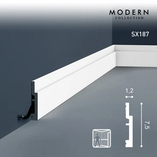 Плинтус гибкий Orac Decor SX187F 2000х75х12 мм