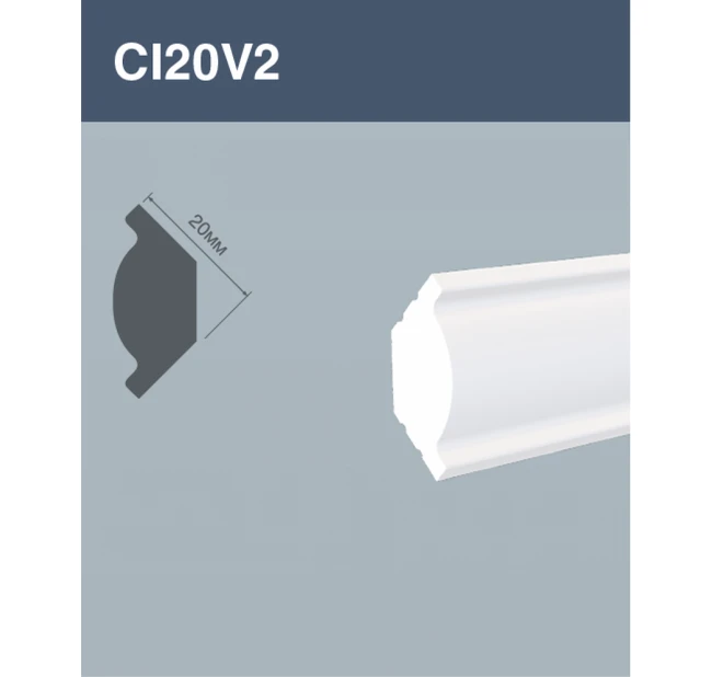 Плинтус потолочный Hi Wood CI20V2 20х20х2000 мм Плинтус потолочный Hi Wood CI20V2 20х20х2000 мм