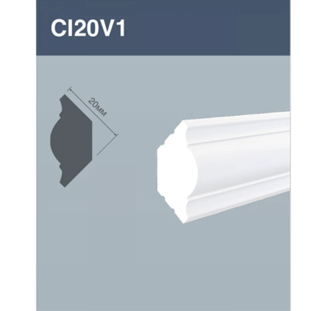 Плинтус потолочный Hi Wood CI20V1 20х20х2000 мм Плинтус потолочный Hi Wood CI20V1 20х20х2000 мм