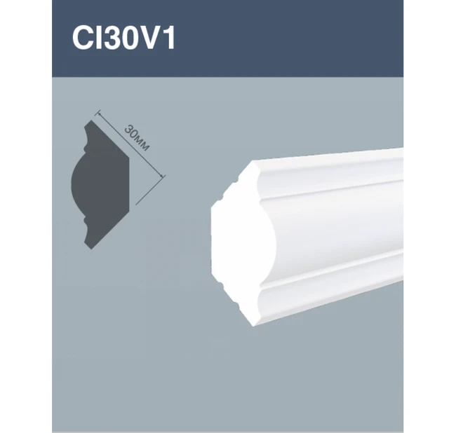 Плинтус потолочный Hi Wood CL30V1 30х30х2000 мм Плинтус потолочный Hi Wood CL30V1 30х30х2000 мм