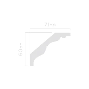 Плинтус потолочный Hi Wood A90 71х60х2000 мм