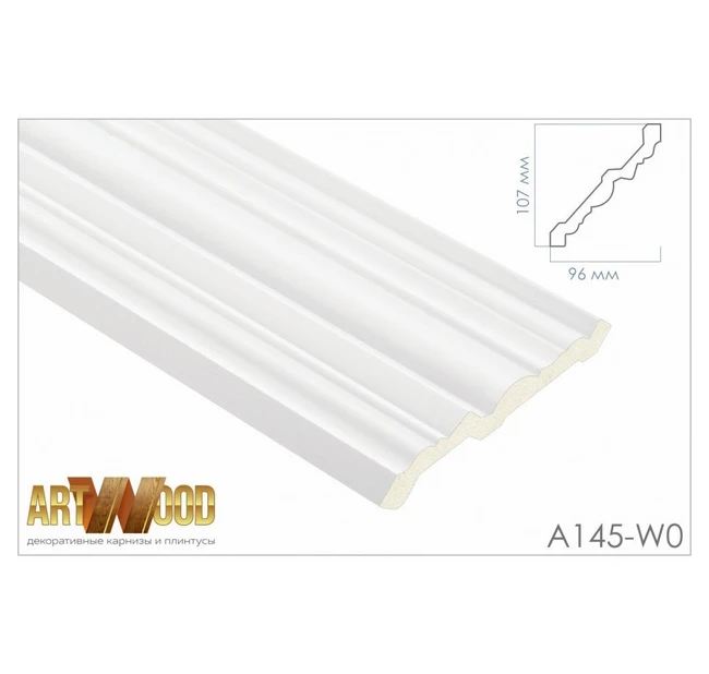 Плинтус потолочный Hi Wood A145-W0 107х96х2400 мм Плинтус потолочный Hi Wood A145-W0 107х96х2400 мм