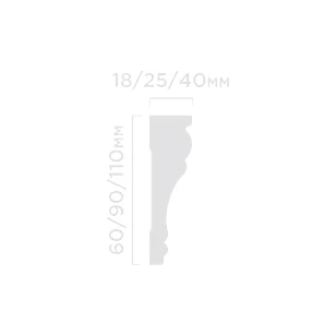 Плинтус потолочный Hi Wood T1090 25х90х2000 мм