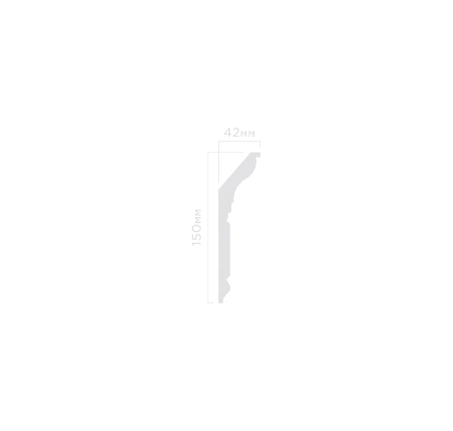 Плинтус потолочный Hi Wood L1902L 150х42х2000 мм Плинтус потолочный Hi Wood L1902L 150х42х2000 мм