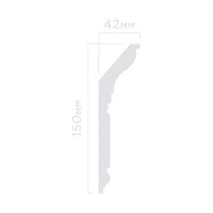Плинтус потолочный Hi Wood L1902L 150х42х2000 мм