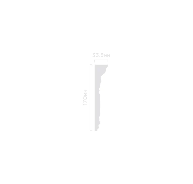 Плинтус потолочный Hi Wood L1702 170х33.5х2000 мм Плинтус потолочный Hi Wood L1702 170х33.5х2000 мм