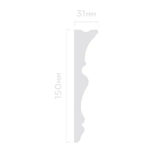 Плинтус потолочный Hi Wood L1404 150х31х2000 мм