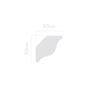 Плинтус потолочный Hi Wood CI30V1 30х30х2000 мм