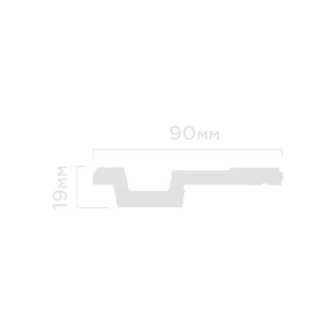 Плинтус потолочный Hi Wood A90V1 19х90х2000 мм