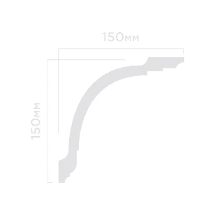 Плинтус потолочный Hi Wood A212 150х150х2000 мм