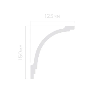 Плинтус потолочный Hi Wood A195 125х150х2000 мм