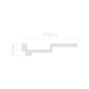 Плинтус потолочный Hi Wood A170V1 36х170х2000 мм