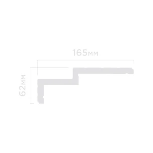 Плинтус потолочный Hi Wood A165L 62х165х2000 мм