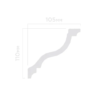 Плинтус потолочный Hi Wood A150V1 110х105х2000 мм