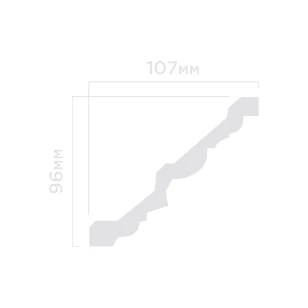 Плинтус потолочный Hi Wood A145 107х96х2000 мм