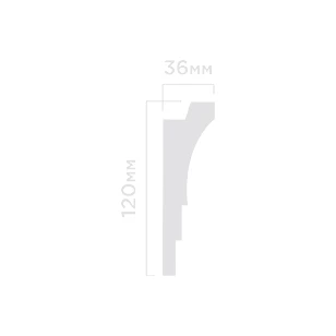 Плинтус потолочный Hi Wood A120 36х120х2000 мм