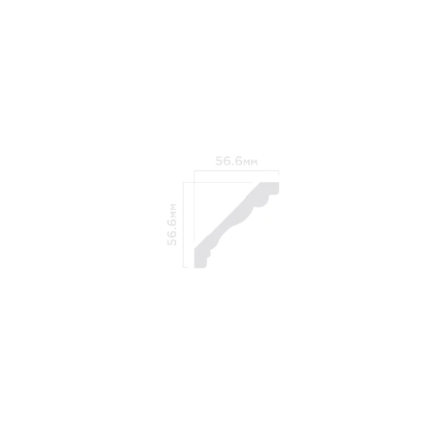 Плинтус потолочный Hi Wood A1080 56.6х56.6х2000 мм Плинтус потолочный Hi Wood A1080 56.6х56.6х2000 мм