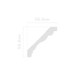 Плинтус потолочный Hi Wood A1080 56.6х56.6х2000 мм