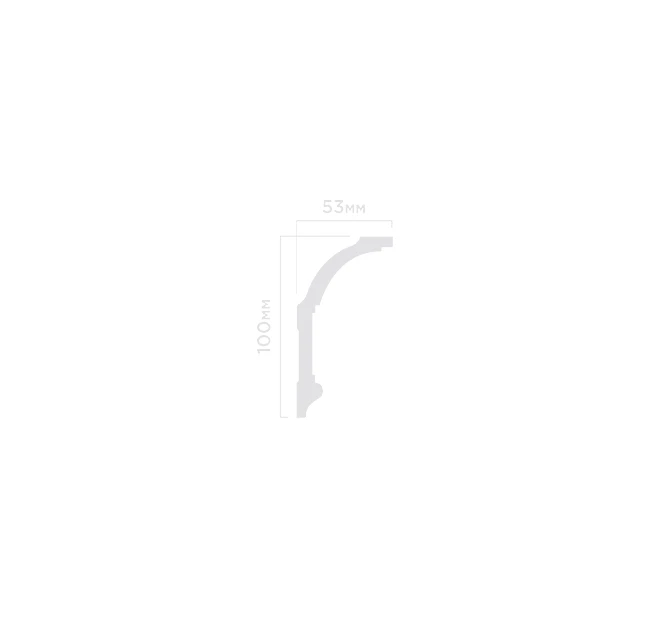 Плинтус потолочный Hi Wood A100 53х100х2000 мм Плинтус потолочный Hi Wood A100 53х100х2000 мм
