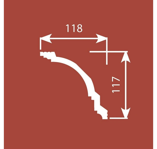 Карниз Cosca Decor KX004 117х118х2000 мм Карниз Cosca Decor KX004 117х118х2000 мм